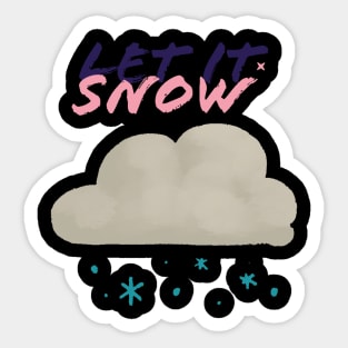 Cloud of Snow Sticker